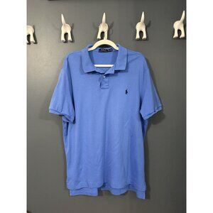 Polo Ralph Lauren Short Sleeve Shirt Mens XXL Pullover Blue w/ Navy Pony 2XL